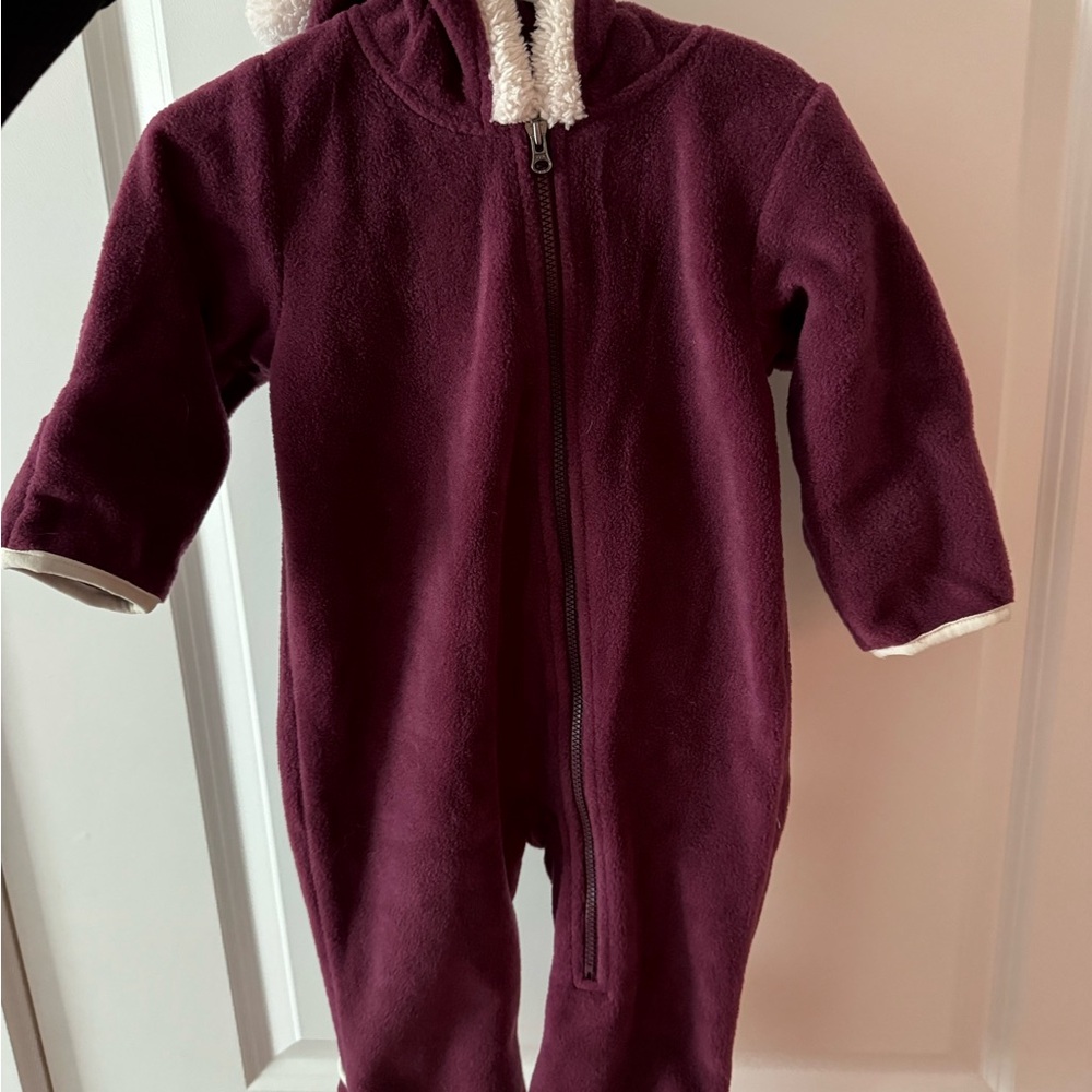 Columbia Burgundy Kids One Piece Footie
